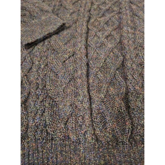 Joseph & Lyman 100% Alpaca Sweater Mens M Fisherman Aran Crewneck Pullover Cable - Picture 8 of 13
